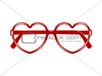 Sun glasses frame in shape of heart without lenses