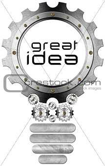 Great Idea - Light Bulb and Gears