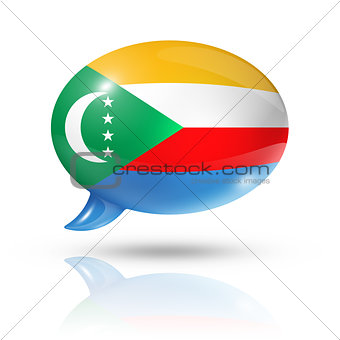 Comoros flag speech bubble