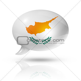 Cyprus flag speech bubble
