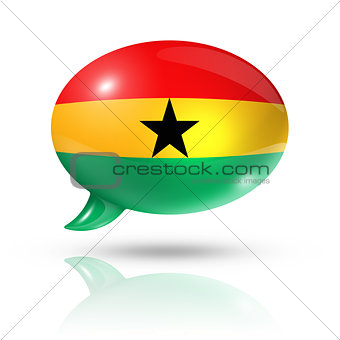 Ghanaian flag speech bubble