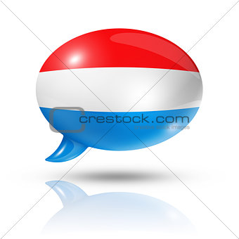Luxembourg flag speech bubble