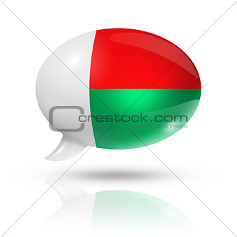 Madagascar flag speech bubble