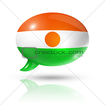 Niger flag speech bubble