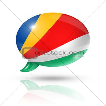 Seychelles flag speech bubble