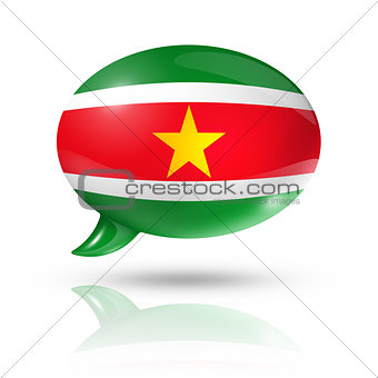 Suriname flag speech bubble