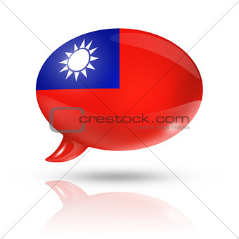 Taiwanese flag speech bubble