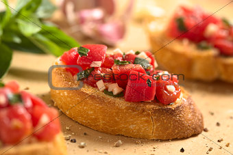 Bruschetta with Tomato, Garlic and Basil