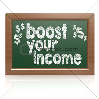 Boost Your Income on a chalkboard