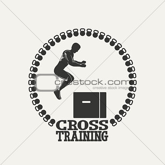 Cross Training man silhouet 3 logo