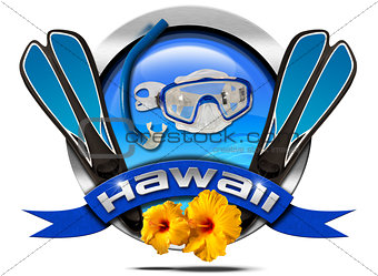Hawaii Snorkeling - Metal Icon