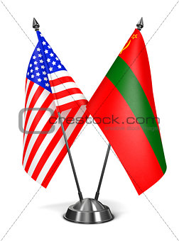 USA and Transnistria - Miniature Flags.