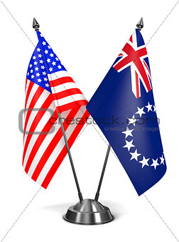 USA and Cook Islands - Miniature Flags.