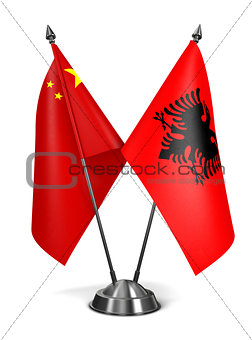 China and Albania - Miniature Flags.