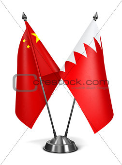 China and Bahrain - Miniature Flags.