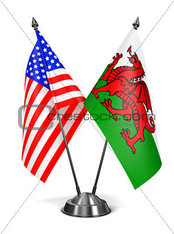 USA and Wales - Miniature Flags.