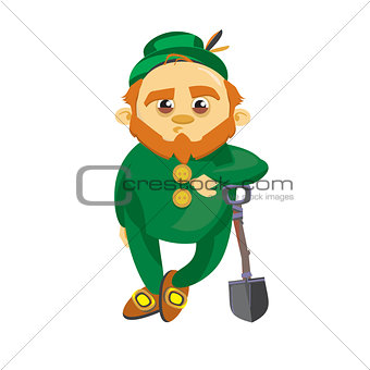 Leprechaun with a shovel