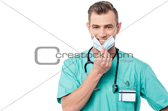 Male nurse with surgeon mask