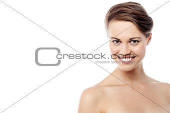 Topless woman posing to camera