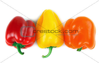 three Bulgarian pepper
