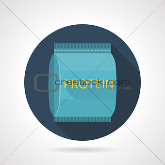 Flat color vector icon for protein supplements