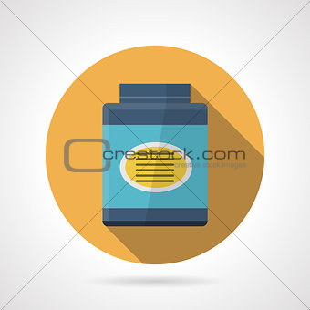 Flat color vector icon for gainer supplements