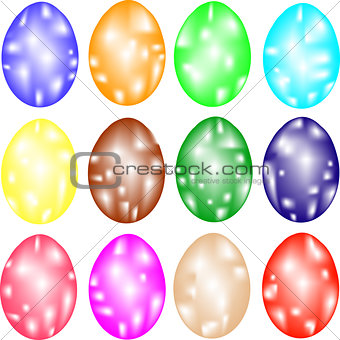 Set of decorative Easter eggs 