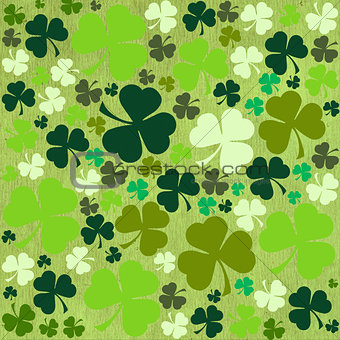 St. Patrick's day background in green colors. Seamless pattern