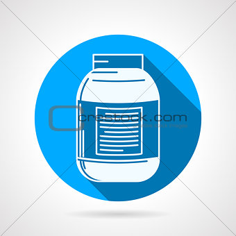 Round vector icon for creatine supplements