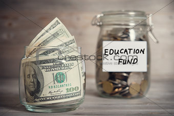 Financial concept with education fund label.