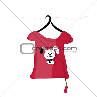 Top on hangers with funny animal design