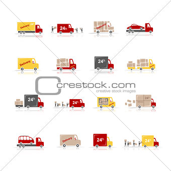 Delivery, set of 16 cars for your design