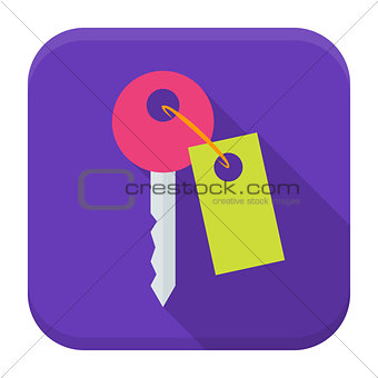 Key app icon with long shadow