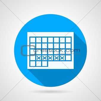 Round vector icon for menstruation calendar