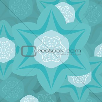 Turquoise flower illustration