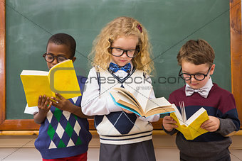 Pupils reading books
