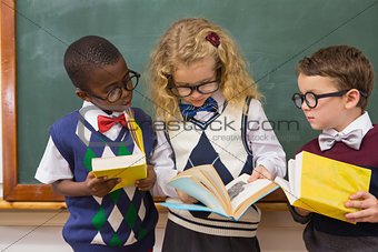 Pupils reading books