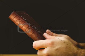 Man praying with his bible