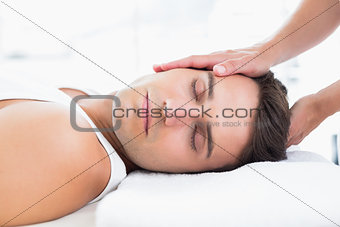 Man relaxing on massage table