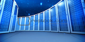 Composite image of server towers