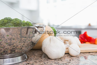 Fresh vegetables on the counter