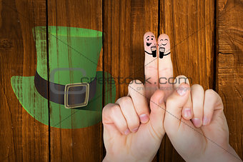 Composite image of patricks day fingers