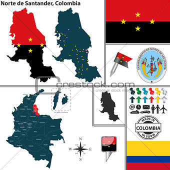 Map of Norte de Santander, Colombia