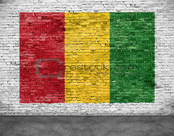 Reggae flag painted on  brick wall