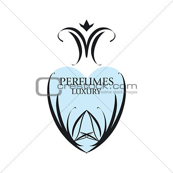 Abstract vector logo with patterns for perfumery
