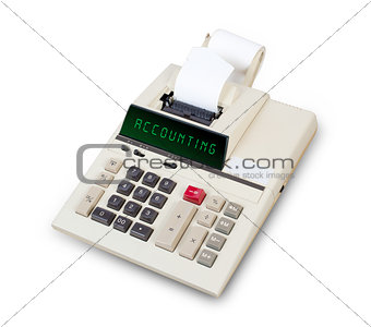 Old calculator - accounting