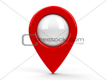 Red map pointer blank