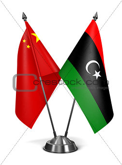 China and Libya - Miniature Flags.