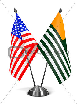 USA and Azad Kashmir - Miniature Flags.
