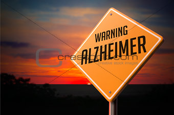 Alzheimer on Warning Road Sign.